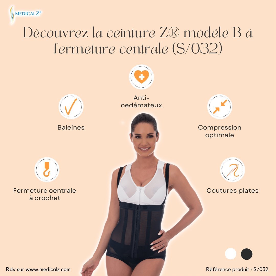 32 cm - Ceinture abdominale post-opératoire pour femme