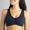 Soutien gorge à poches, fermeture devant COTON BIO modèle LISON-- cœur de lys