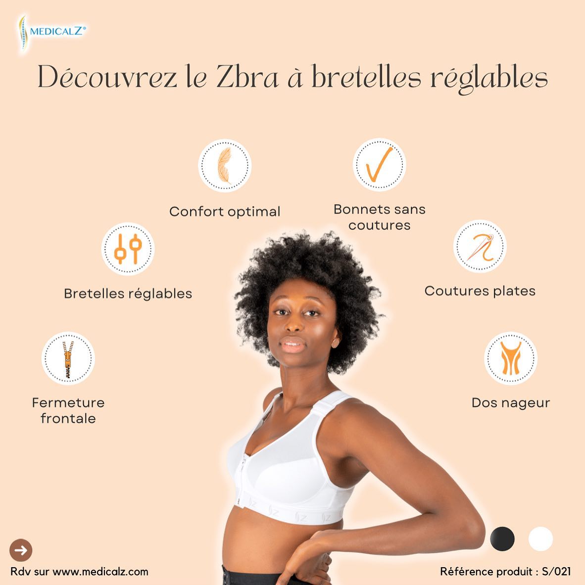 MEDICAL Z SOUTIEN-GORGE COMPRESSION BRETELLES REGLABLES ZBRA® (S/021) -  Toulouse Santé