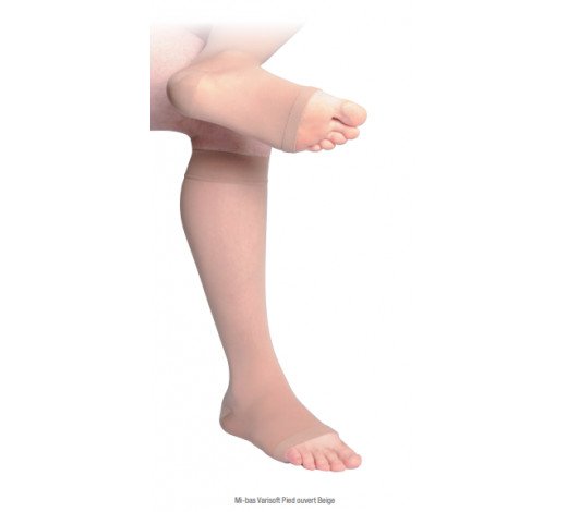 Chaussettes de contention élégance post-op femme - classe II - pied ouvert